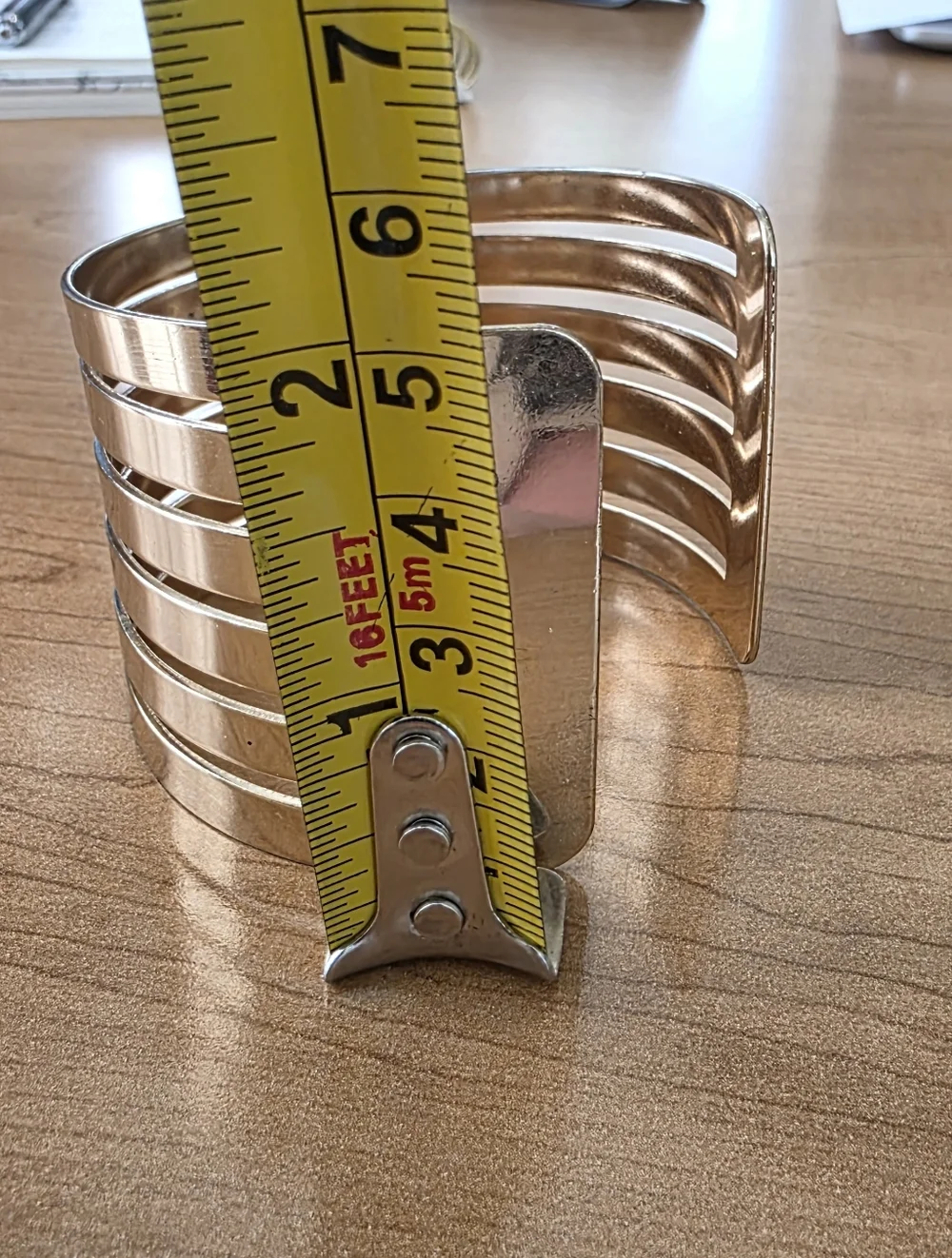 New York & Company Wide Gold Statement Cuff - Multi-Row Layered Look